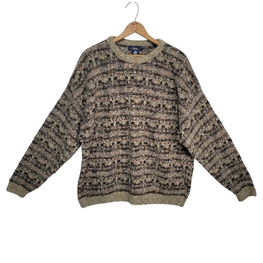 Classic Crewneck Sweater in Olive Speckle - Men